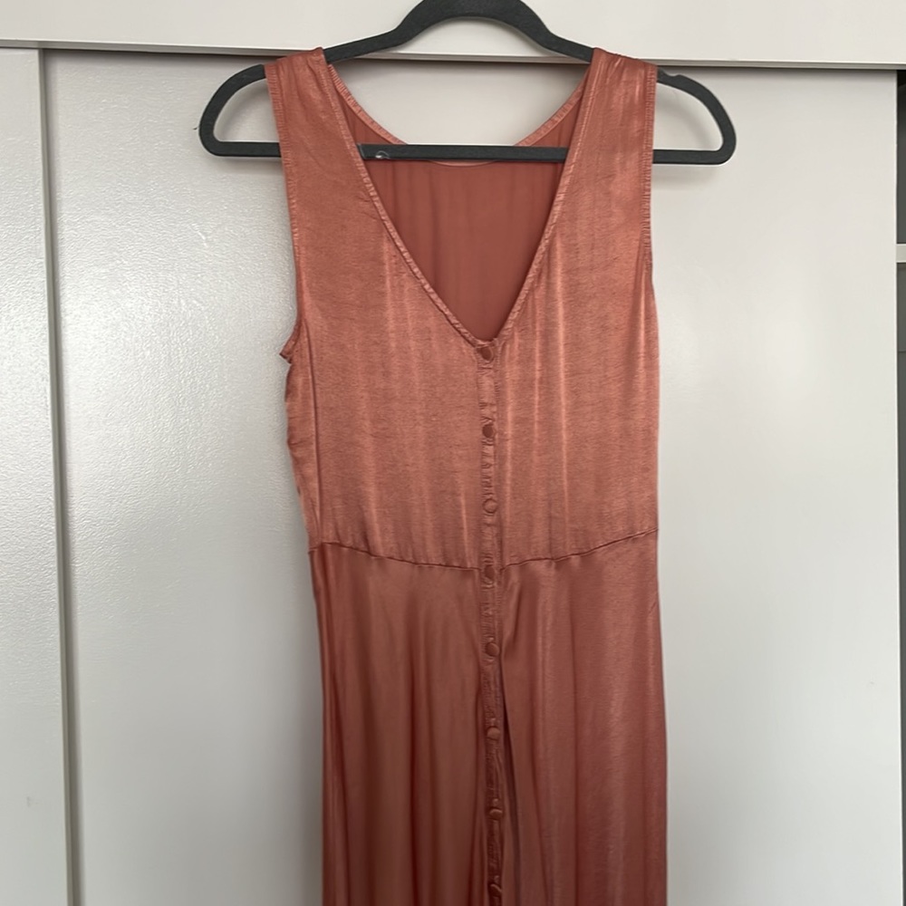 Bhldn bridesmaids dress fuchsia color